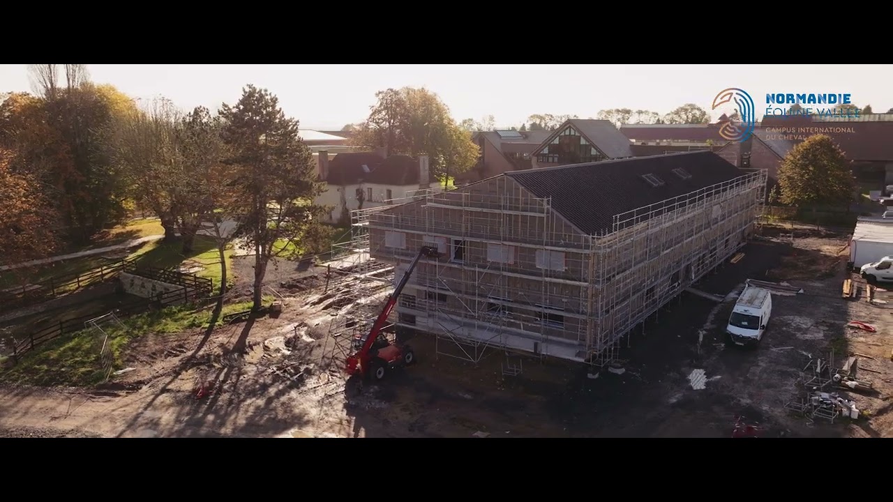 Octobre 24👉 Évolution du chantier Campus Normandie Équine Vallée à Goustranville