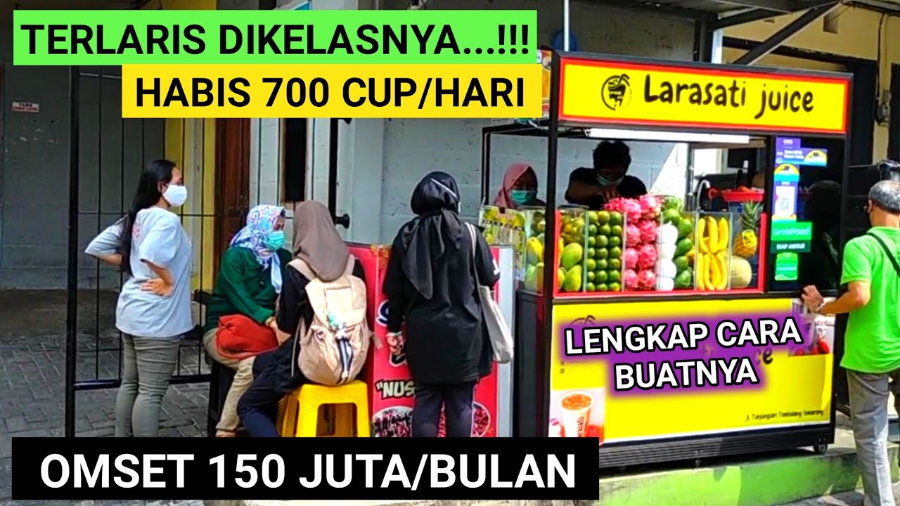 CUMA JUALAN JUS DI BIKIN KEKINIAN, OMSETNYA NGALAHIN GAJI DPR!!OMSET 150 JUTA/BLN HABIS 700 CUP/HARI
