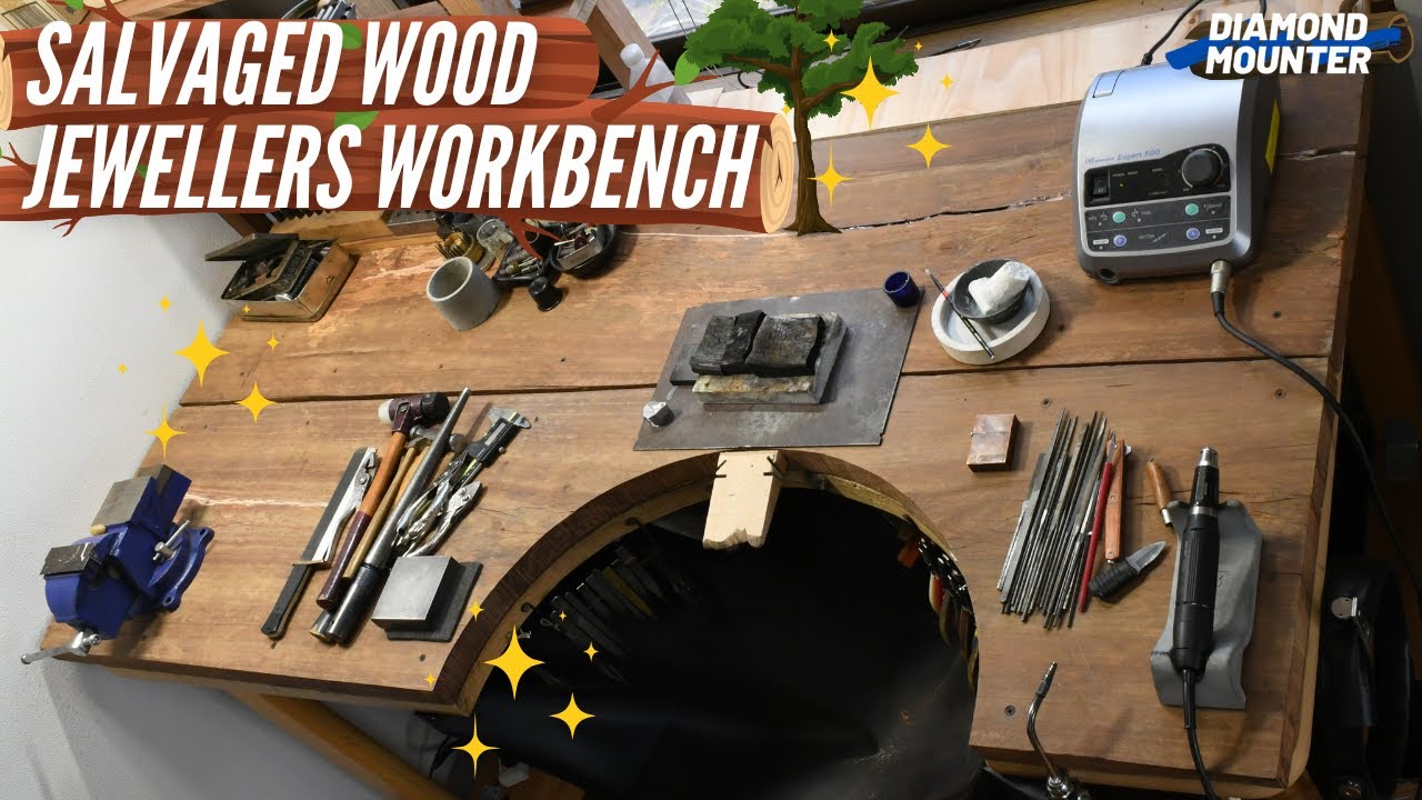 Salvaged Wood Jewellers Workbench Top
