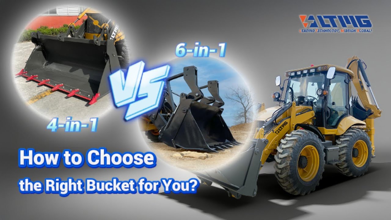 4-in-1 vs 6-in-1 Bucket &ndash; Which One Fits Your Work Best?#ltmg #backhoeloader #heavyequipment