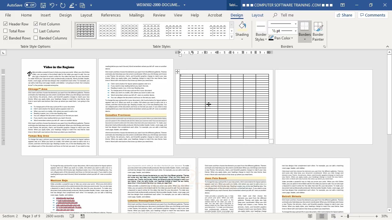 WD-01-21 — Using Section Breaks: Advanced Formatting Control Across Your Document