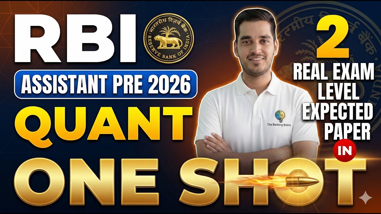 #3 RBI ASSISTANT PRE 2026 | Most Expected Quant Paper By Vikas Sir