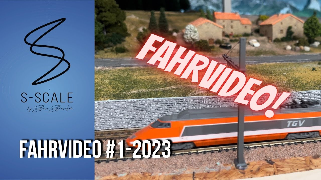 Fahrvideo #1 - 2023 - Modelleisenbahn, Spur N, TGV, ICE, SNCF, Frankreich