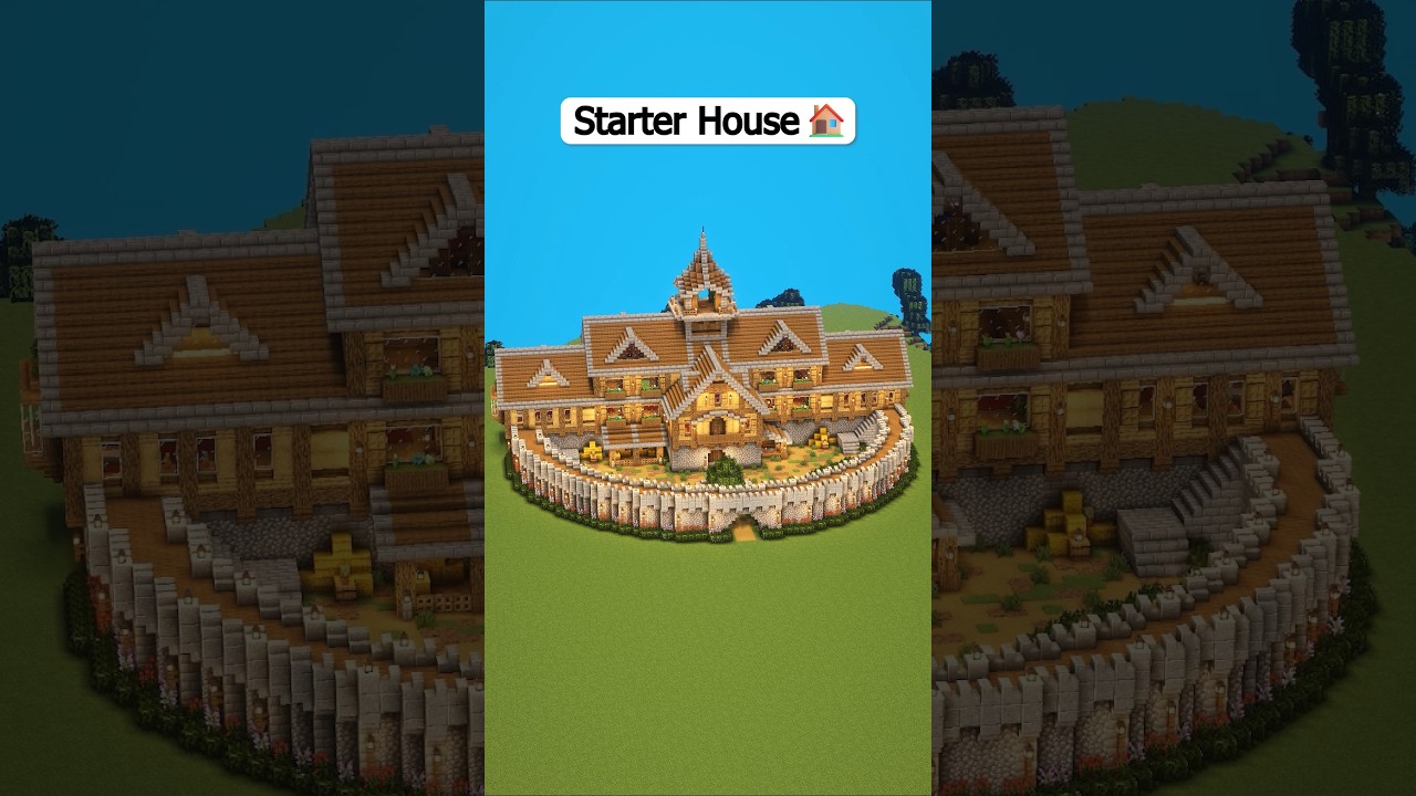 Minecraft Ultimate Starter House 🏠 New 3D build guide now link in bio 📝 #minecraft