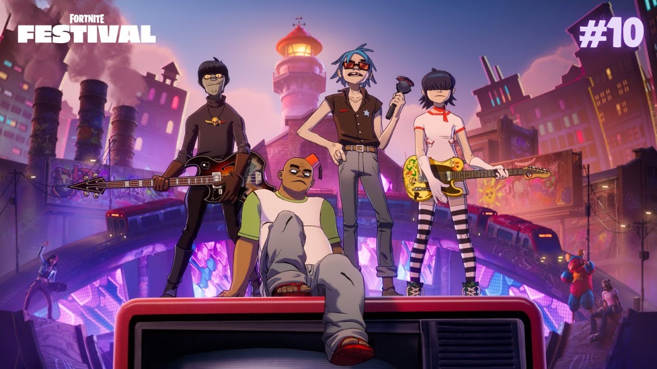 FORTNITE FESTIVAL: TEMPORADA 10 - GORILLAZ (MÚSICA: FEEL GOOD INC)