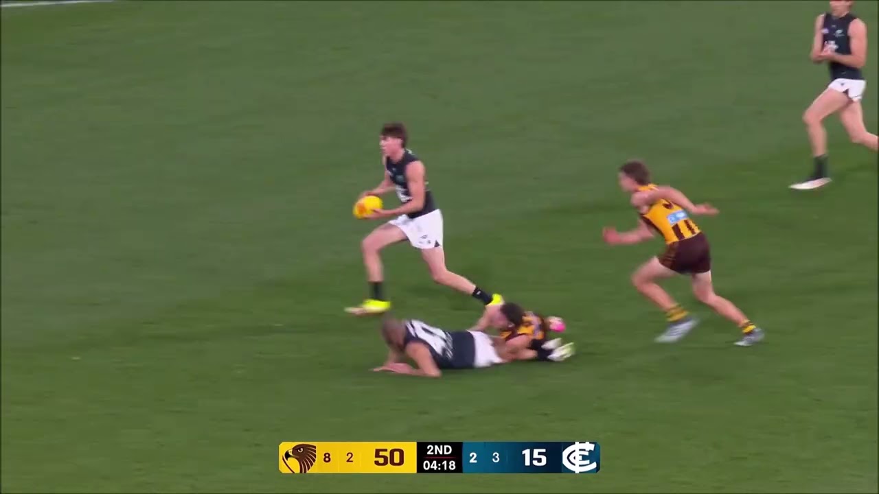 Harry O'Farrell - AFL 2025 Round 20 Highlights - Carlton @ Hawthorn