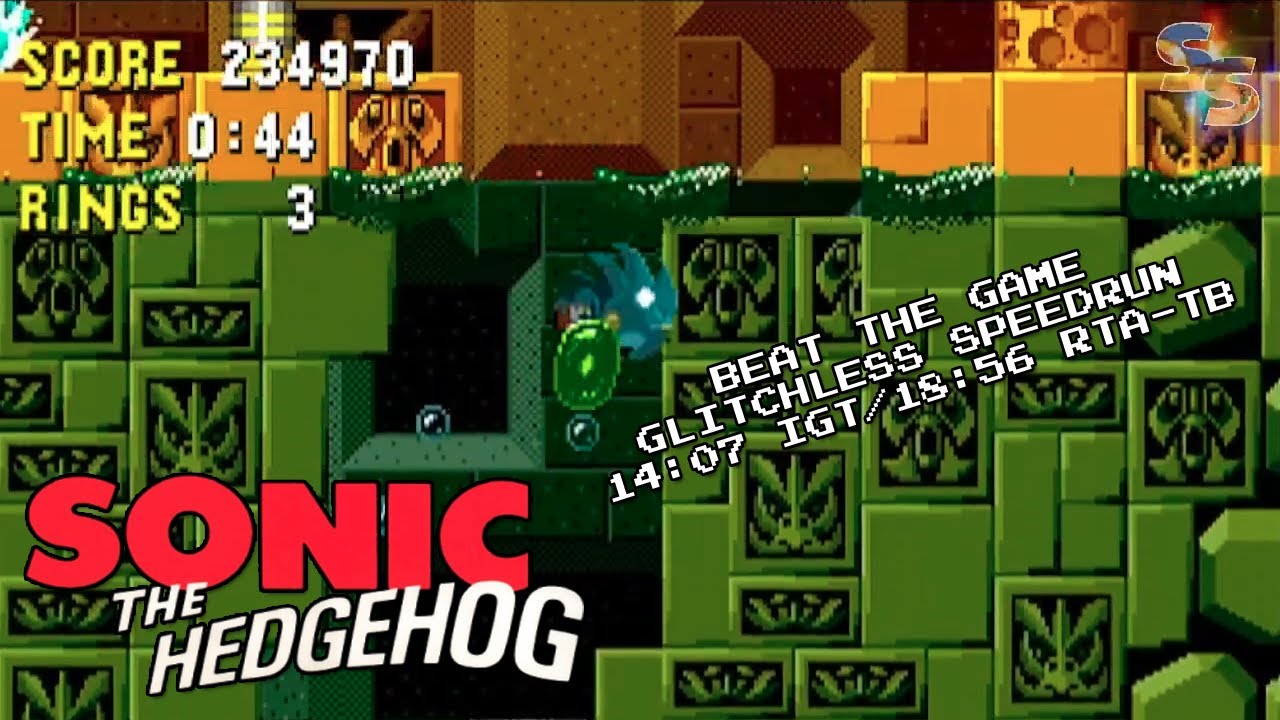 Прохождение игры Sonic 1 без багов; 18:56 RTA-TB