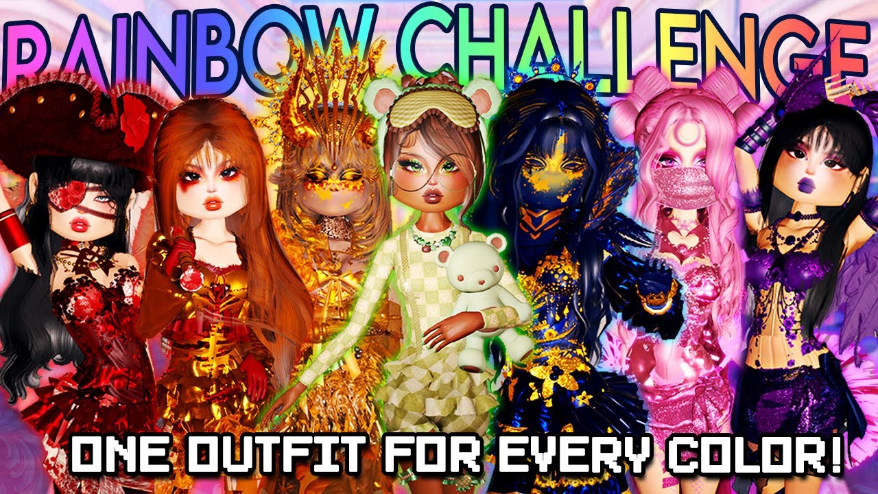 Making an OUTFIT for EVERY COLOR NO MATTER the THEME in DRESS TO IMPRESS! RAINBOW CHALLENGE | Roblox