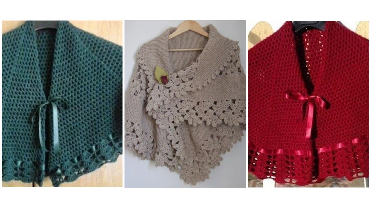 Crochet Girls Poncho Front Open Style || Latest Designs of Crochet Poncho Front Open Style