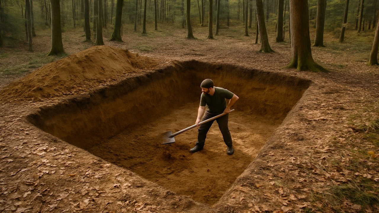 This Man Built a Hidden Underground Bunker in the FOREST in 75 Days