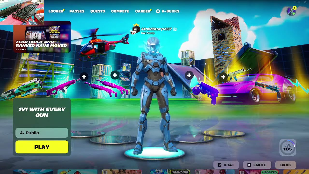 Playing Fortnite different matches and Update’s!