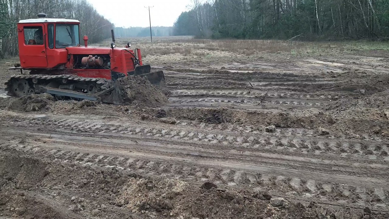 Дт75 Б Dt 75 Błotniak  Zasypywanie stawu