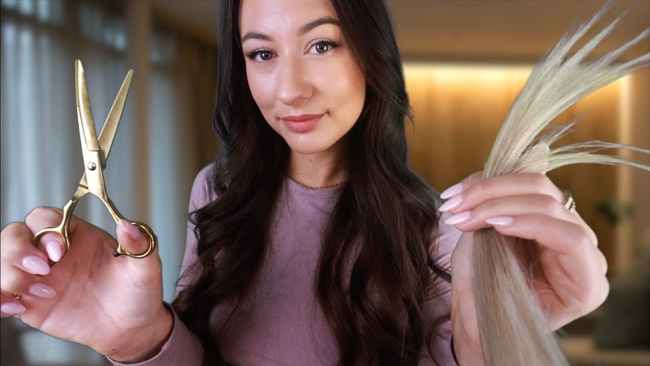 ASMR Realistic Haircut Roleplay ✂️ Hair Wash, Massage & Cut