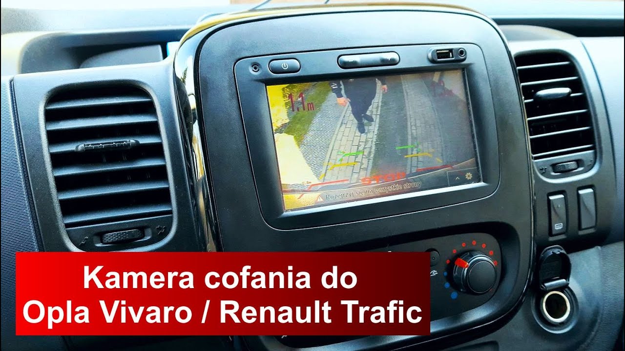 Kamera cofania do Opla Vivaro / Renault Trafic z czujnikami parkowania na radiu