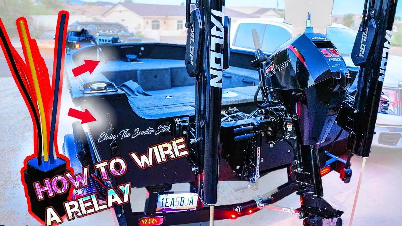 How to wire a relay switch in a boat + 5-pin LED Rocker Switch Install | Boat Wiring