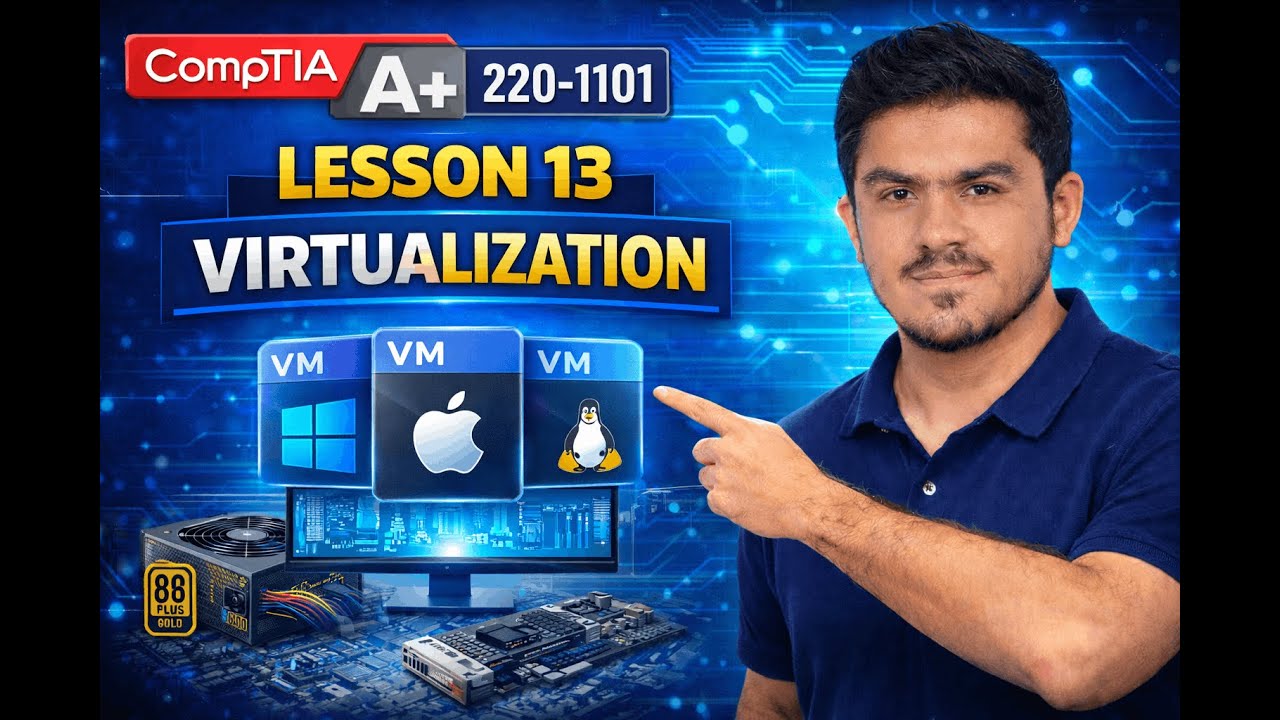 CompTIA A+ 220-1101 - Lesson 13 - Virtualization