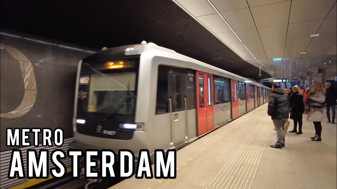 🚆 Amsterdam Metro Walking Tour - 4K The Netherlands Subway | Underground Ride