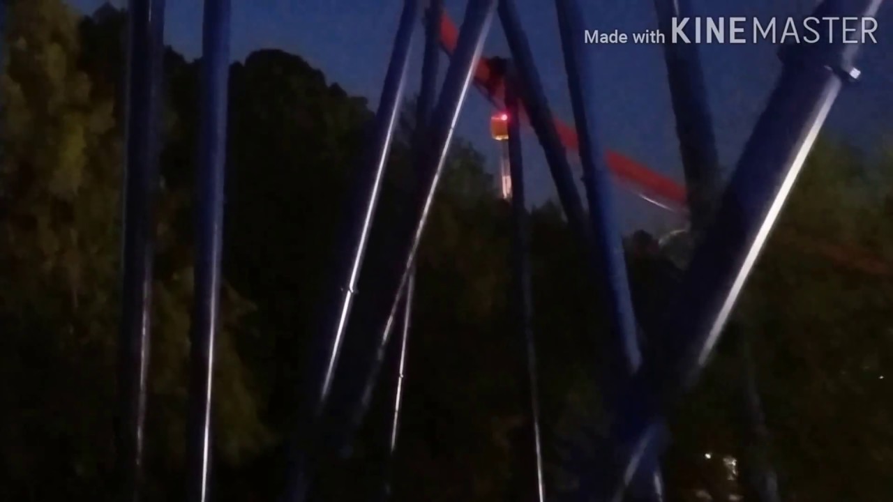 on-ride front row pov Superman:Ultimate Flight at Six Flags Over Georgia Night Ride