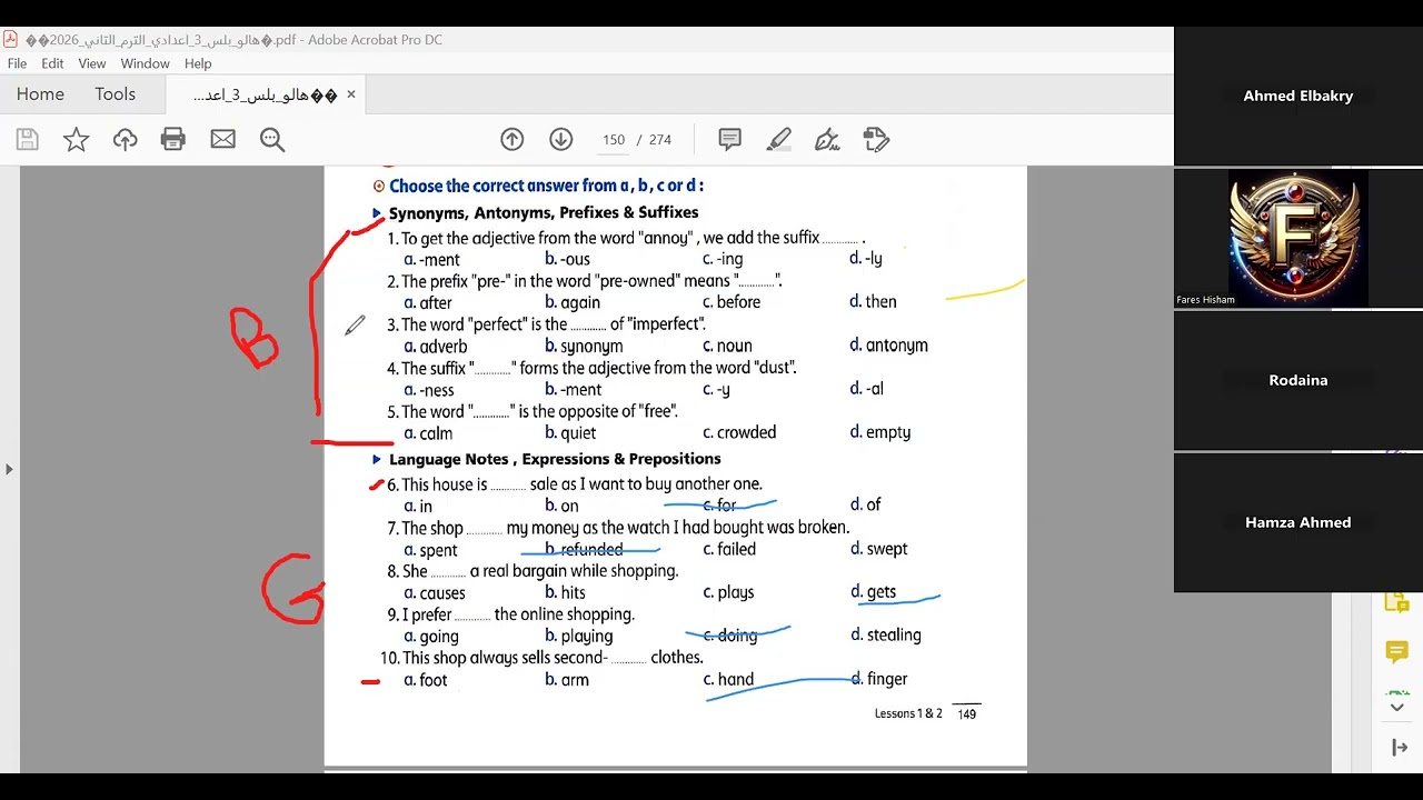 Grade 9 Hello plus unit 10 lesson 1& 2