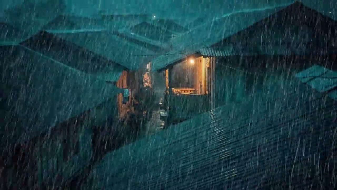 No Ads Rain Sounds for Sleeping – Tin Roof Rain ASMR for Anxiety Free Deep Rest