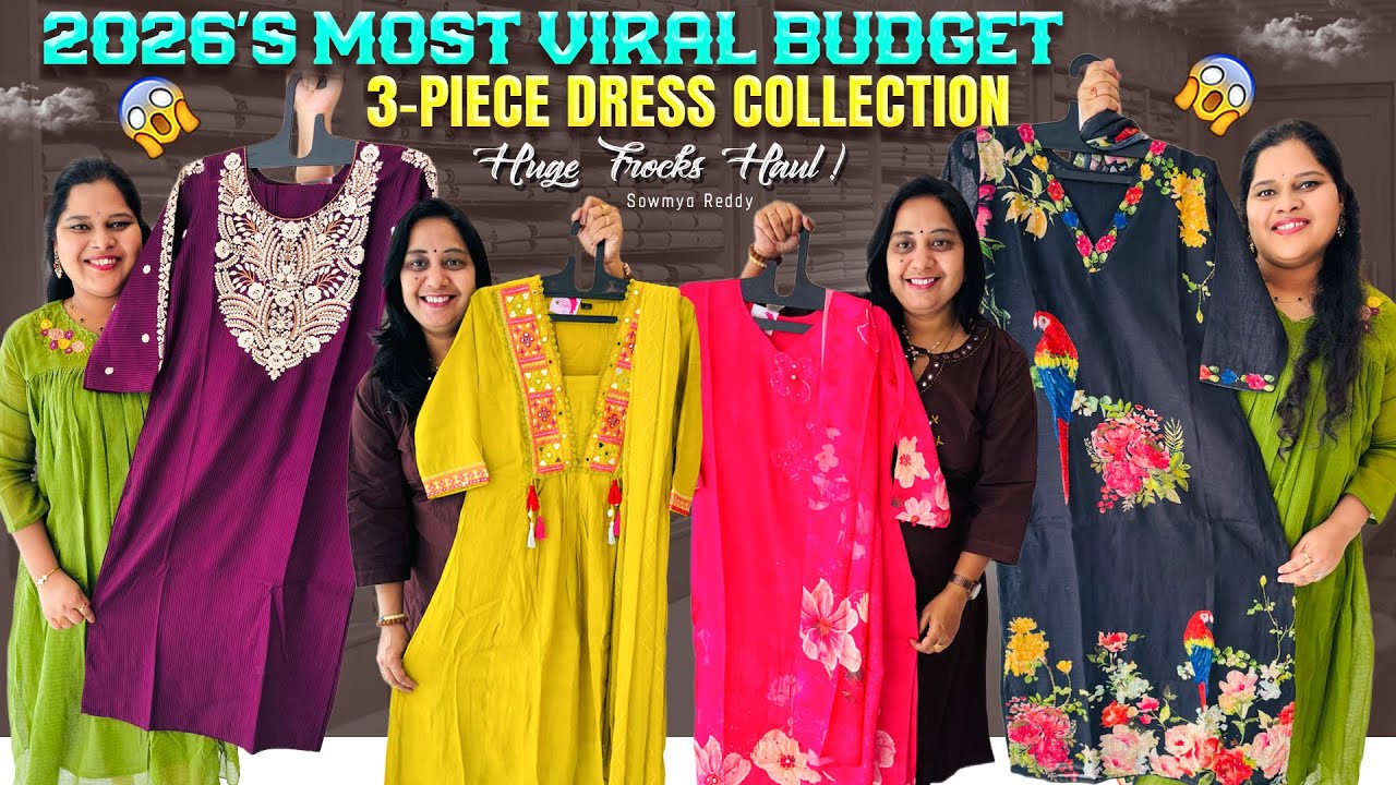 2026’s Most Viral Budget 3-Piece Dress Collection | Huge Frocks Haul! ✨