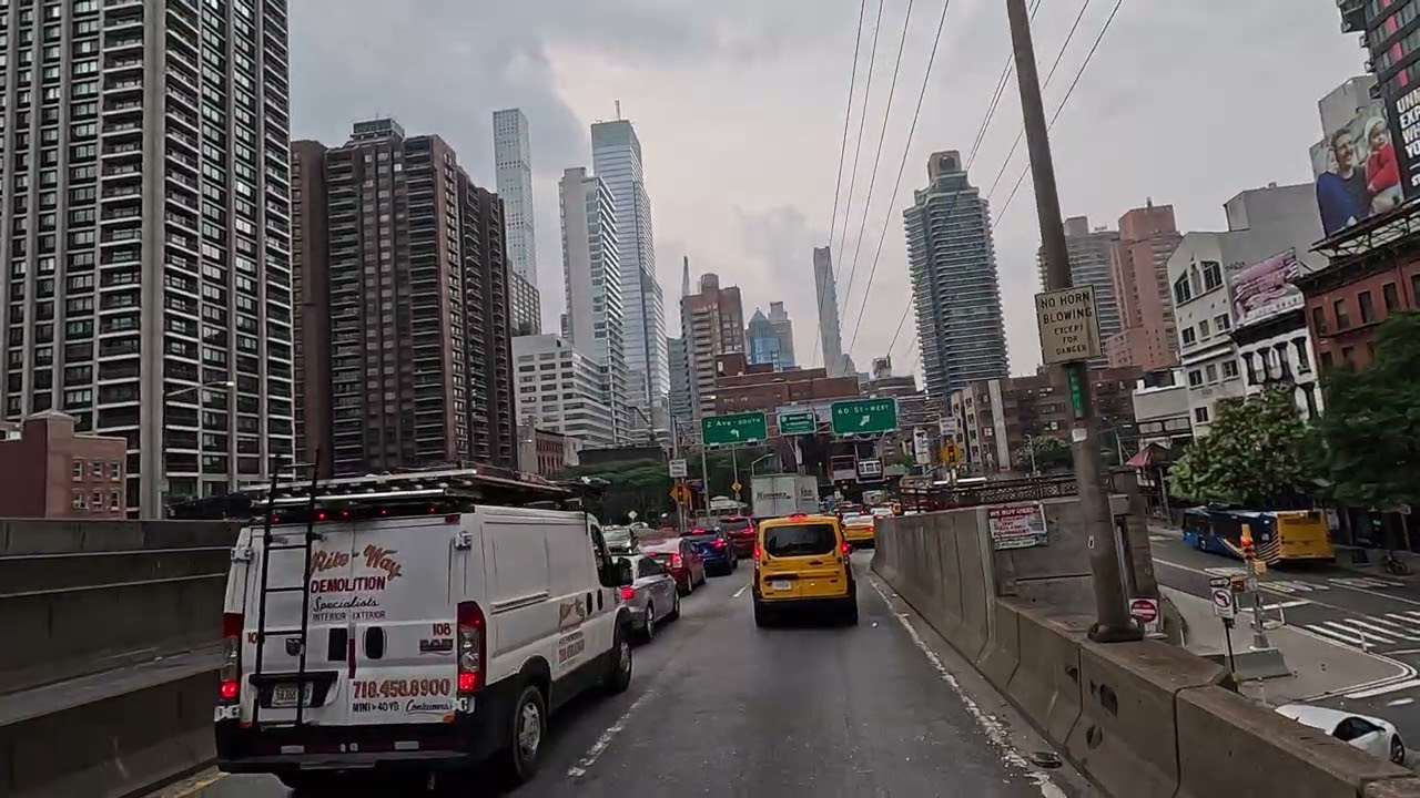 4K New York City NYC Boro Borough Queens to Manhattan Harlem 125 St Lower east Side LES & Back ASMR