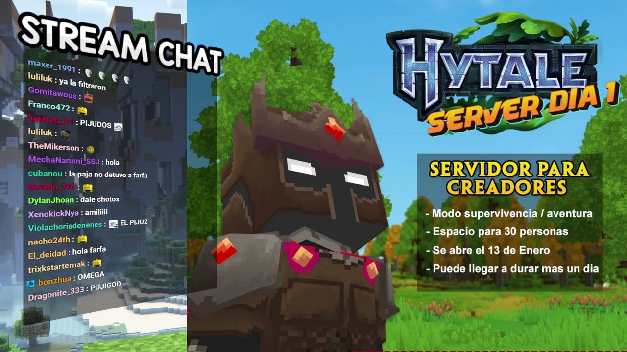 Farfadox VOD 13/01/26 PARTE 1 | 🌲 ⚔️ ESTRENO ABSOLUTO HYTALE - SERVER CON LOS PIBES ⚔️ 🌲