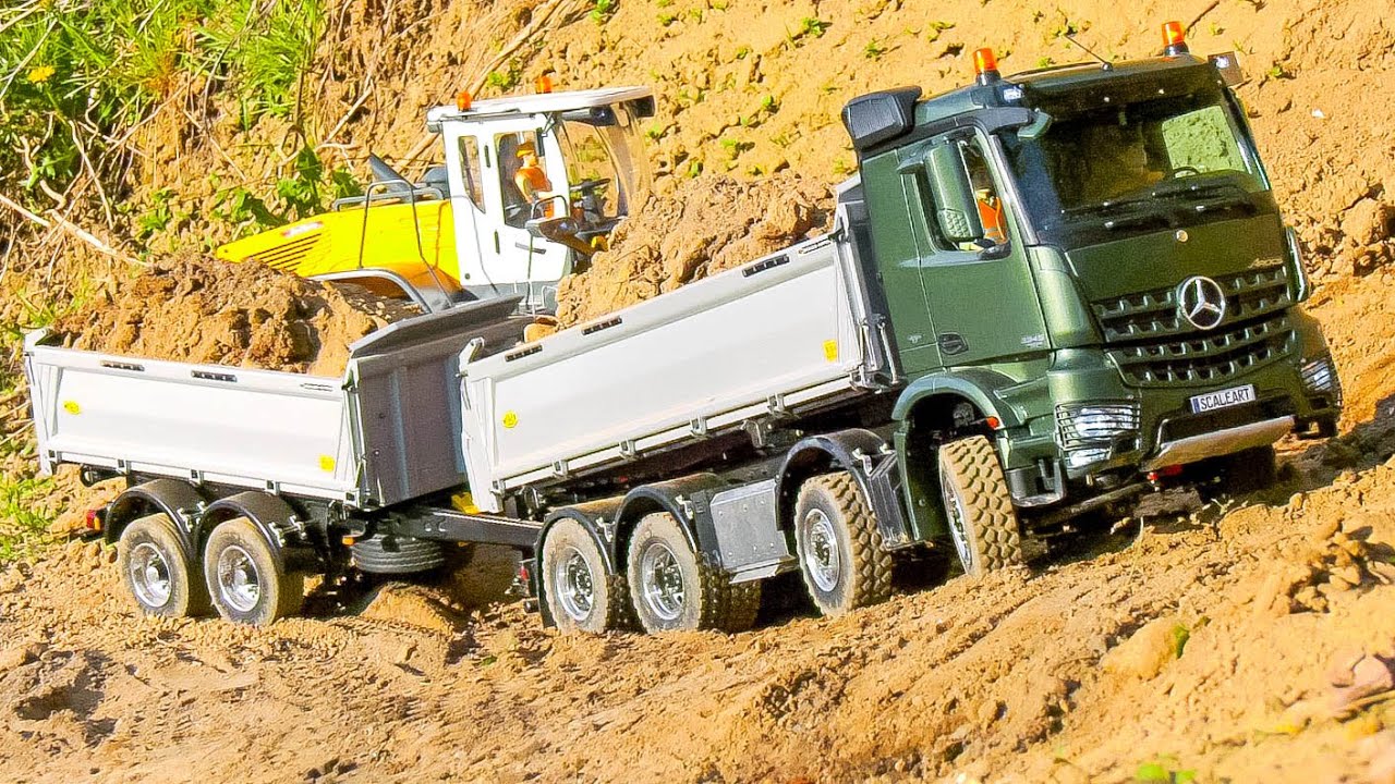RC TRUCK AROCS 8X8 SCALEART WILD JUNGLE EDITION WORK HARD!! RC HYDRAULIC WHEEL LOADER 870K LIUGONG