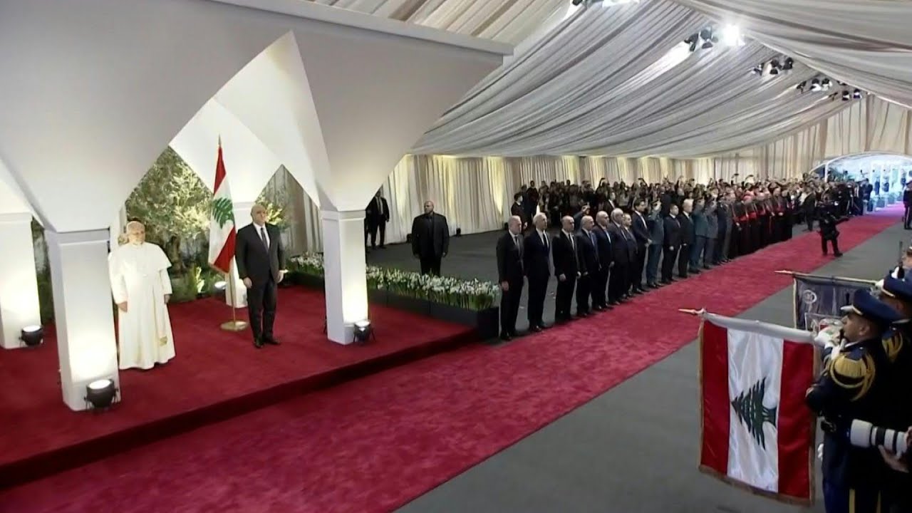 President Joseph Aoun welcomes Pope Leo XIV in Lebanon | AFP