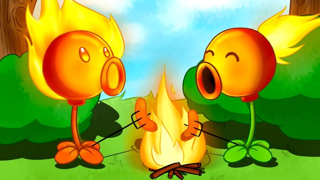 Plants vs Zombies 2 Compare Fire Peashooter Level 10 vs Fire Pea Level 1 - The best Peashooter Ever
