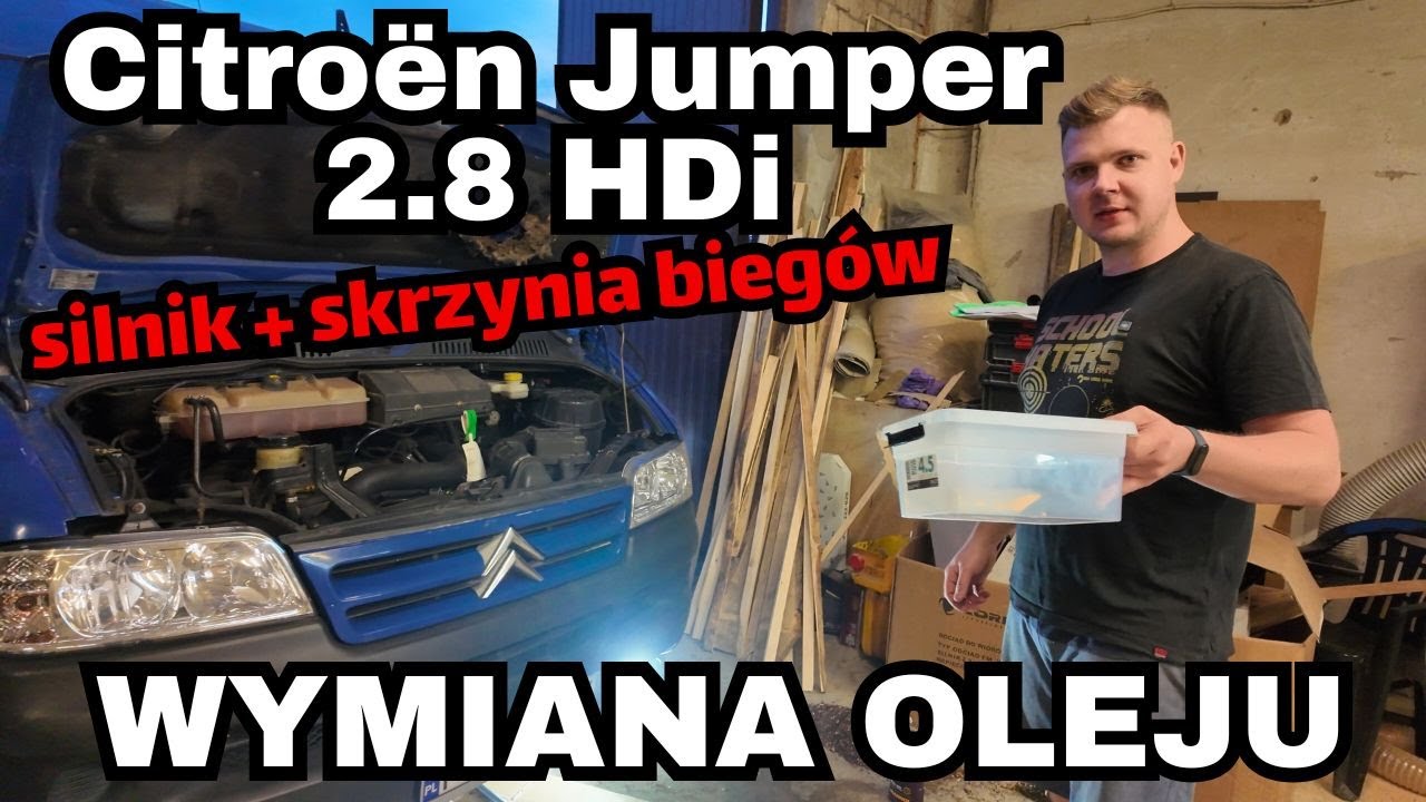 TEGO SIĘ NIE DA ODZOBACZYĆ. Citroen Jumper 2.8 HDi - wymiana olej&oacute;w: skrzynia i silnik