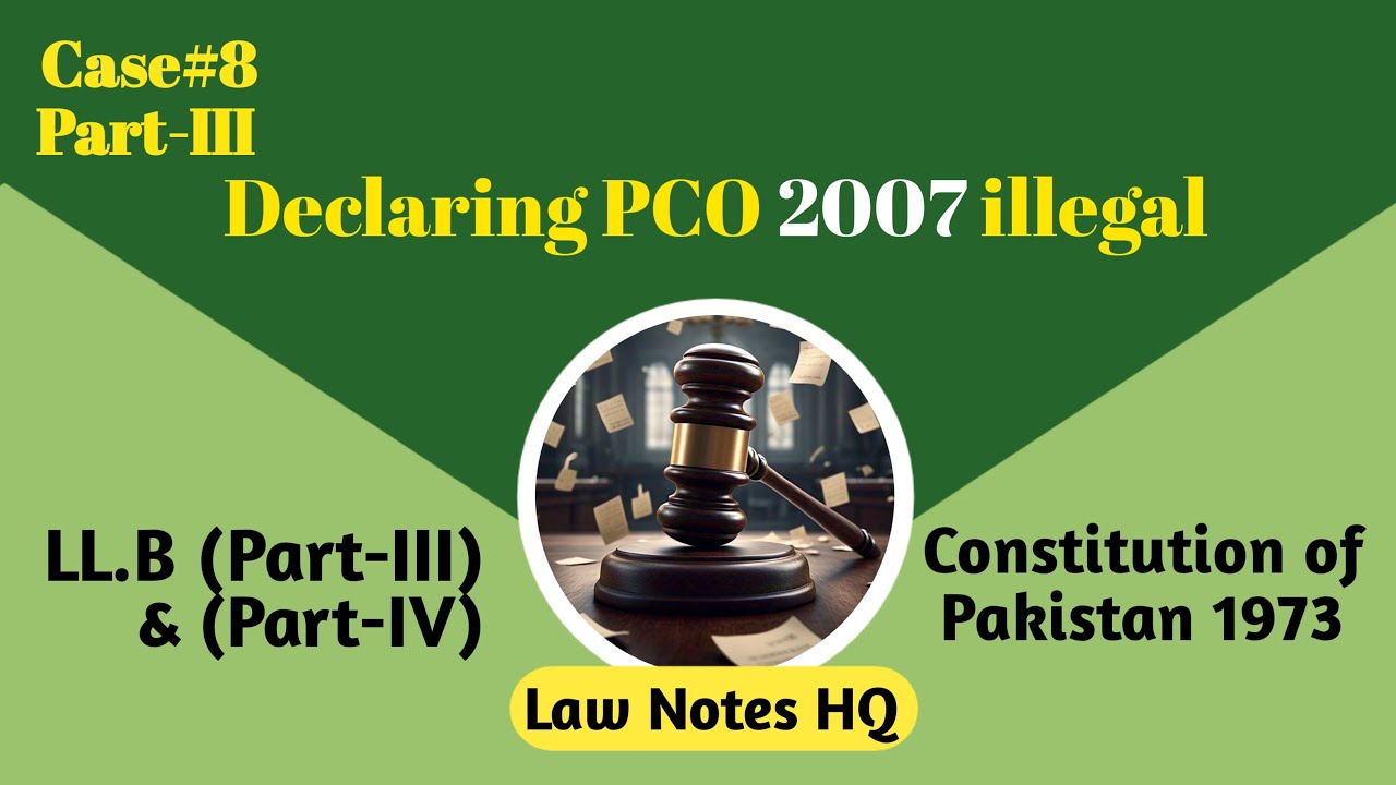 Declaring PCO 2007 illegal || State of emergency 2007 || PCO 2007