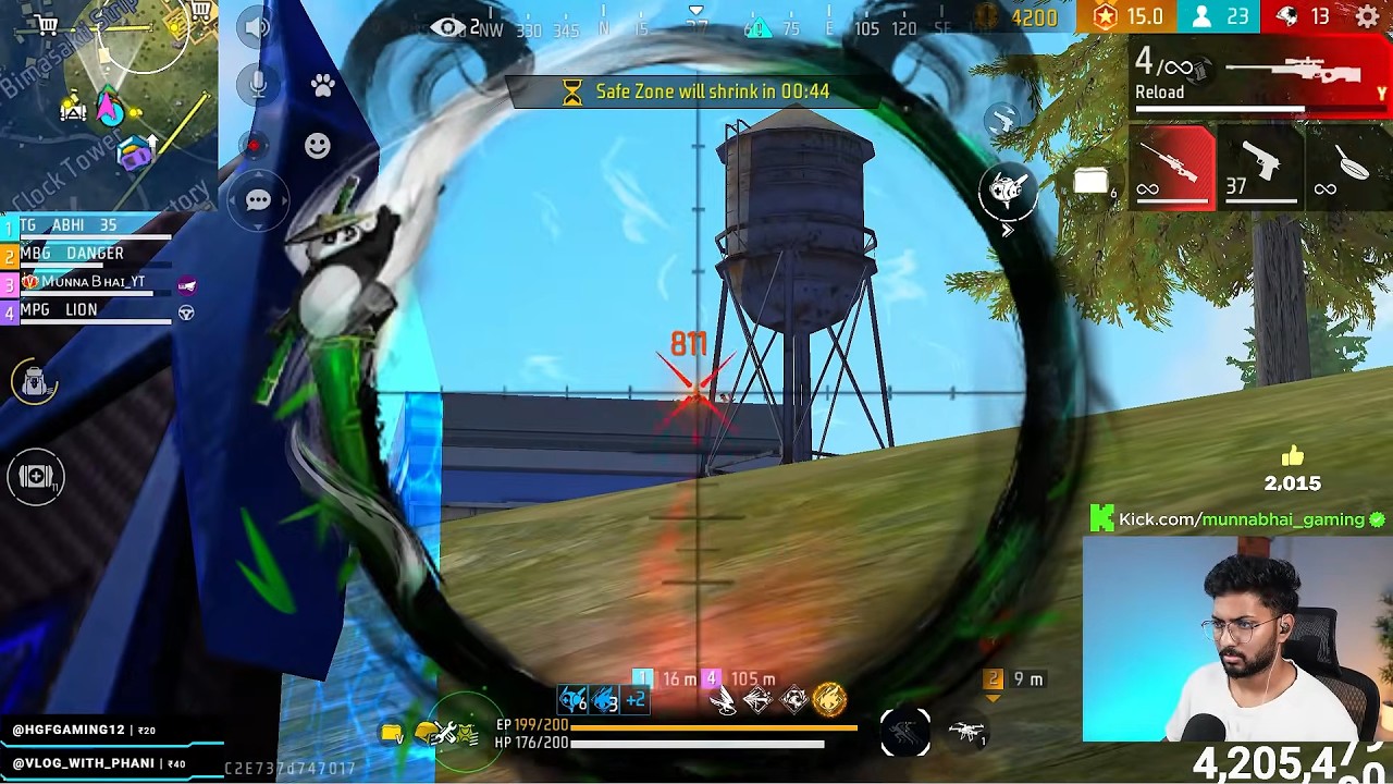Elanti Sniper Gamplay Never Before Ever After 🔥 Double Sniper Gameplay 🔥 Free Fire Telugu - MBG ARMY