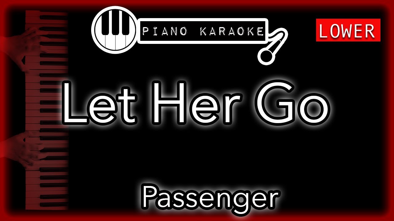 Let Her Go (LOWER -3) - Passenger - Piano Karaoke Instrumental