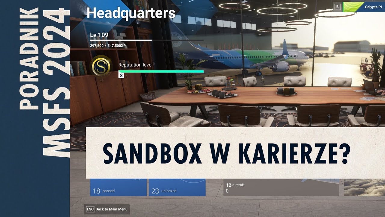 Sandbox w trybie kariery - jak sprawdzić, czy kariera w MSFS jest ciekawa? | Poranki 39