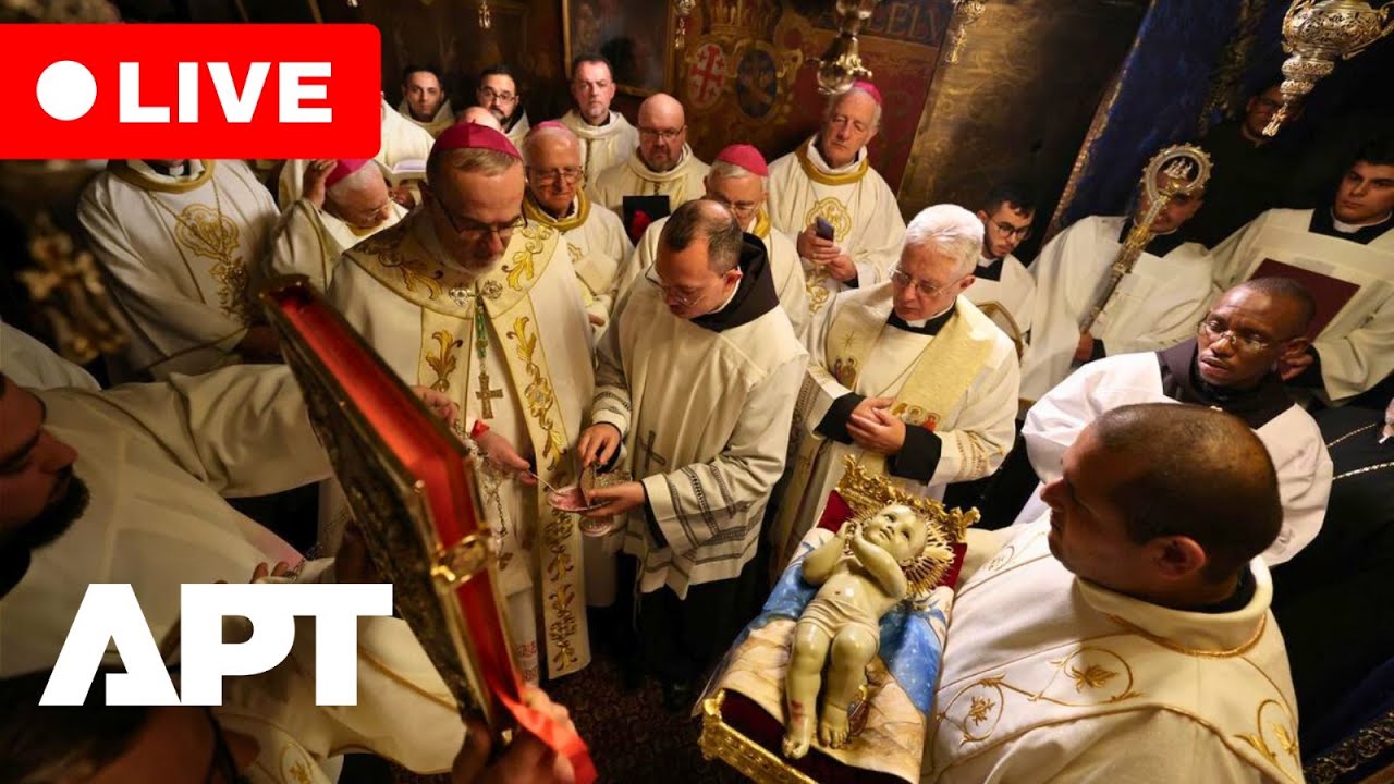 LIVE | Experience Bethlehem’s Nativity Church Midnight Mass – Christmas 2025 | APT