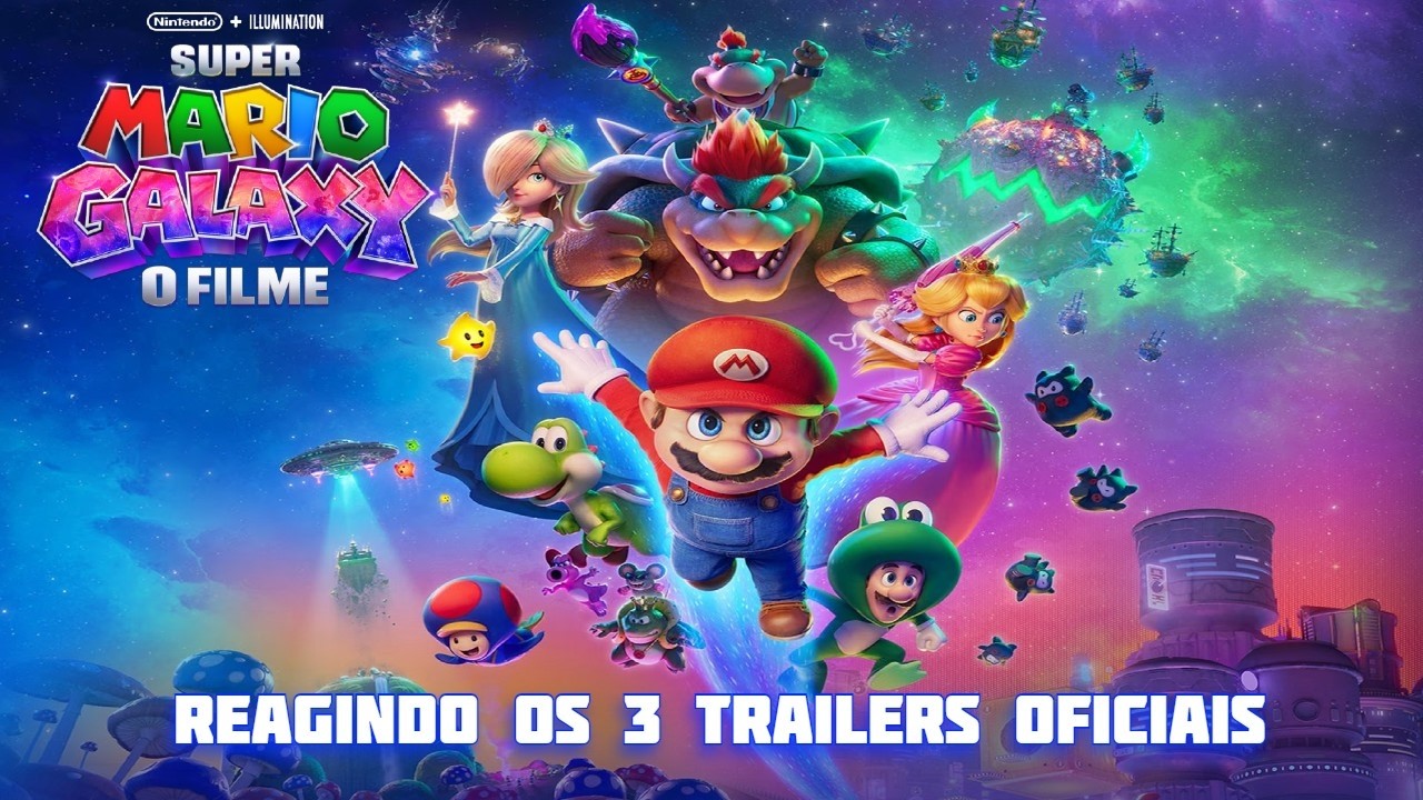 Reagindo os 3 Trailers de Super Mário Galaxy O Filme 