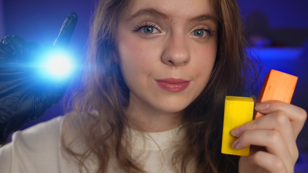 ASMR проверка зрения на сон WITH Light Triggers FOR Tingles and Sleep! 👁️👄👁️