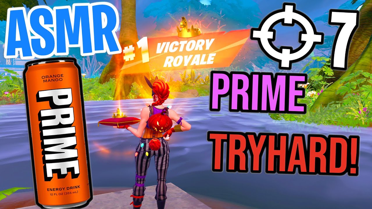 ASMR Gaming 😴 Fortnite Prime Tryhard! Relaxing Taste Test 🎮🎧 Controller Sounds + Whispering 💤