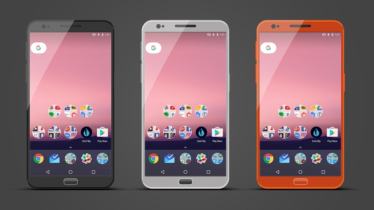 Creating Android Cell Phone In Photoshop cc