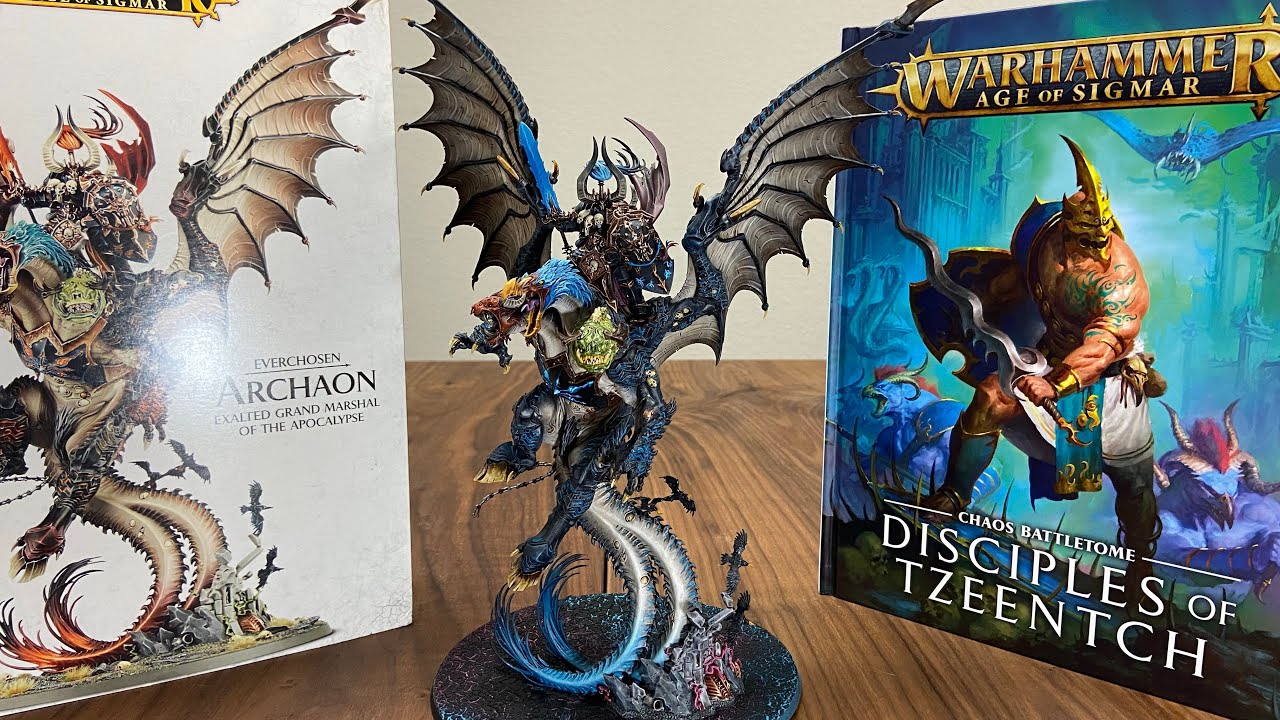 Tabletop Hobbies: Painting Tzeentch Inspired Archaon the Everchosen (Heads and Archaon) Part 3