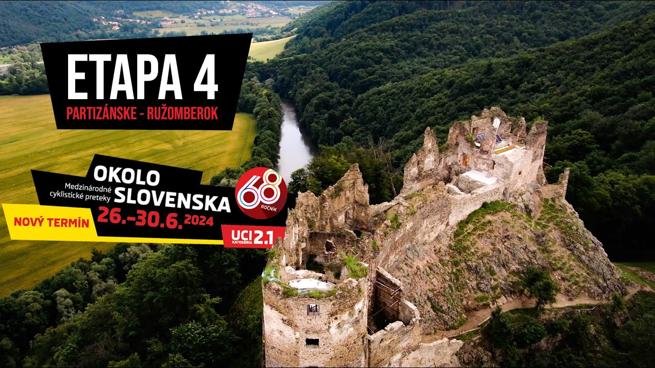 OKOLO SLOVENSKA 2024 | Pozvánka na 4. etapu | 29.6.2024 | PARTIZÁNSKE - RUŽOMBEROK