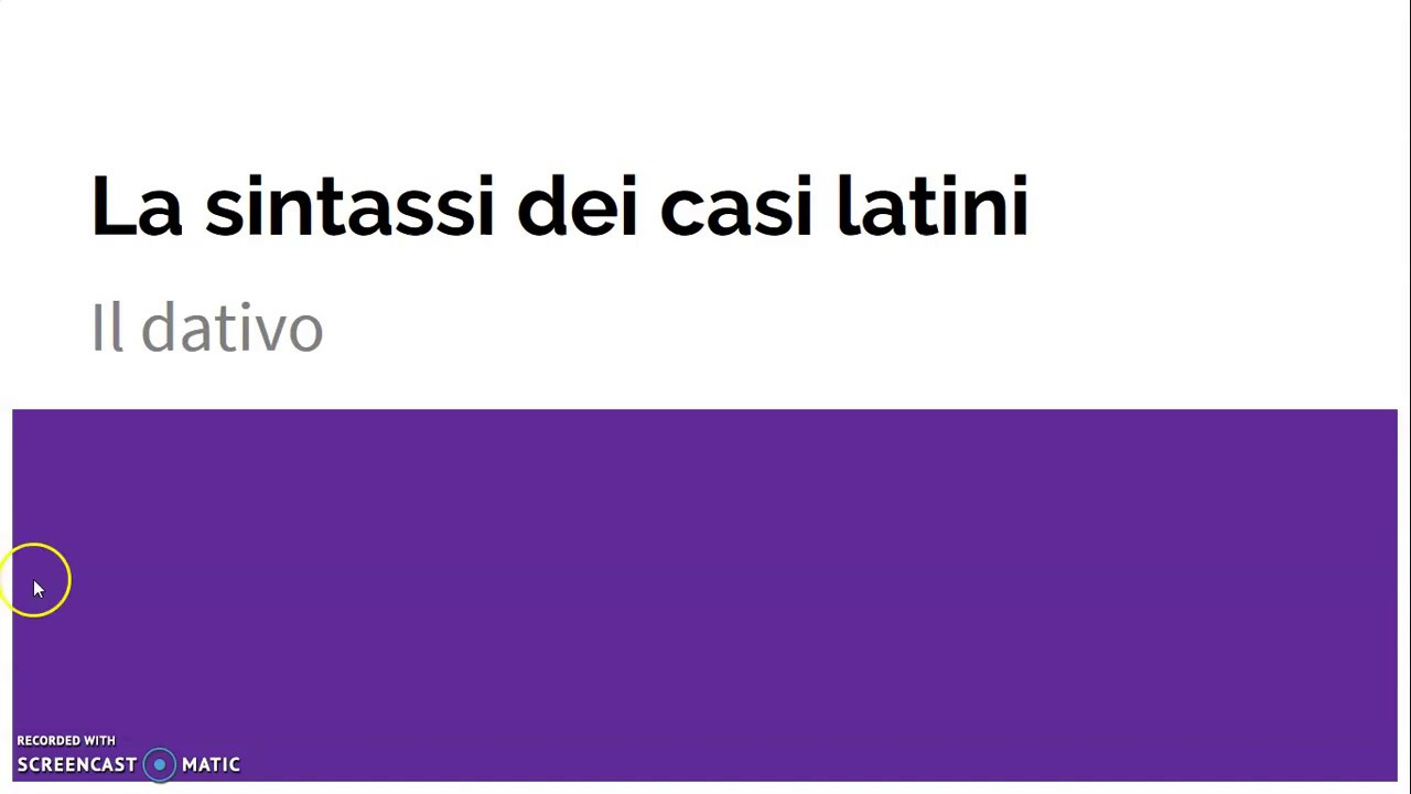 4 La sintassi dei casi: il dativo