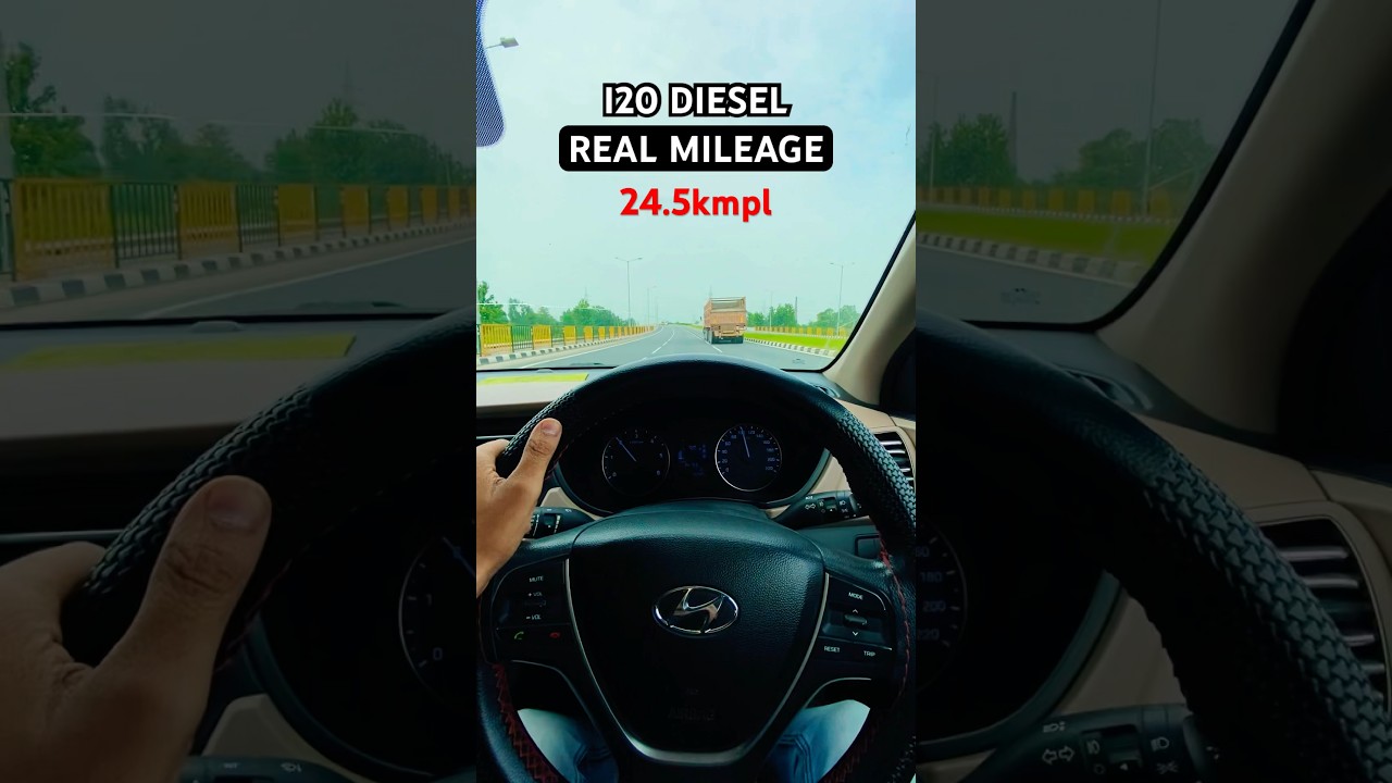 REAL MILEAGE😱 24.5Kmpl👍🏻I20 DIESEL 😍#real #milage #mileage #test #viral #i20