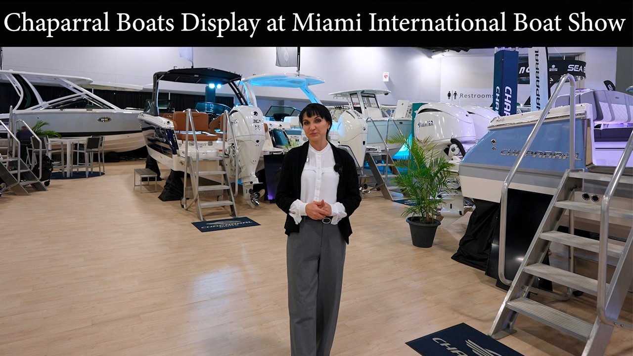 Miami International Boat Show. Chaparral Boats Display | Presented by InterMarine #chaparralboats