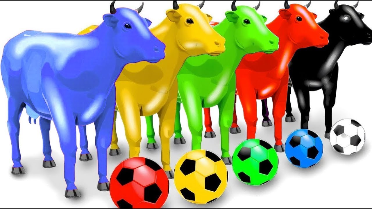 Long Slide Game With Cow Elephant Gorilla Hippopotamus Tiger - 3d Animal Game - Funny 3d Animals