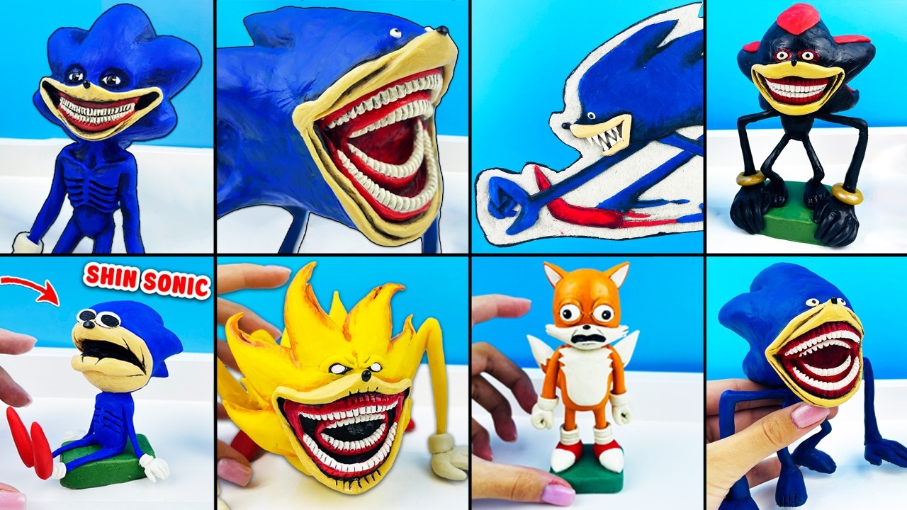 Making All Sonic Tapes characters with clay 😨 The Sonic Tapes Analog Horror Series