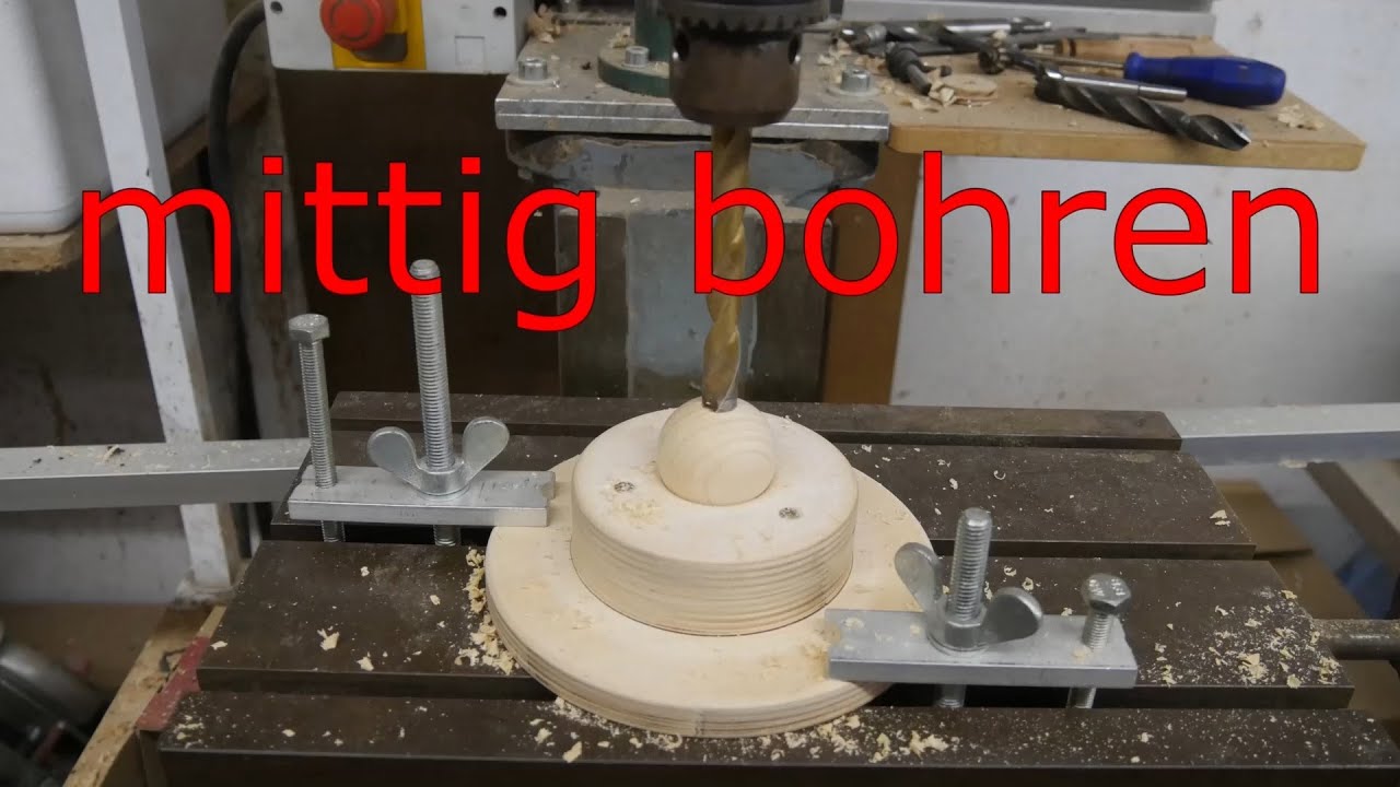 Kugel einfach mittig bohren Bohrvorrichtung JIG Werkstatt Tipps und Ticks Werkstatttricks