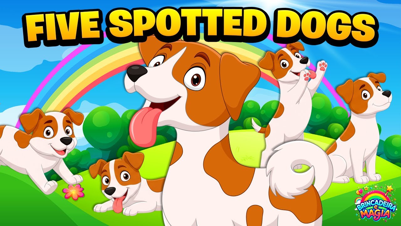 🐶Five Spotted Dogs &ndash; Learn Numbers with Puppies! - Nursery Rhymes for Kids