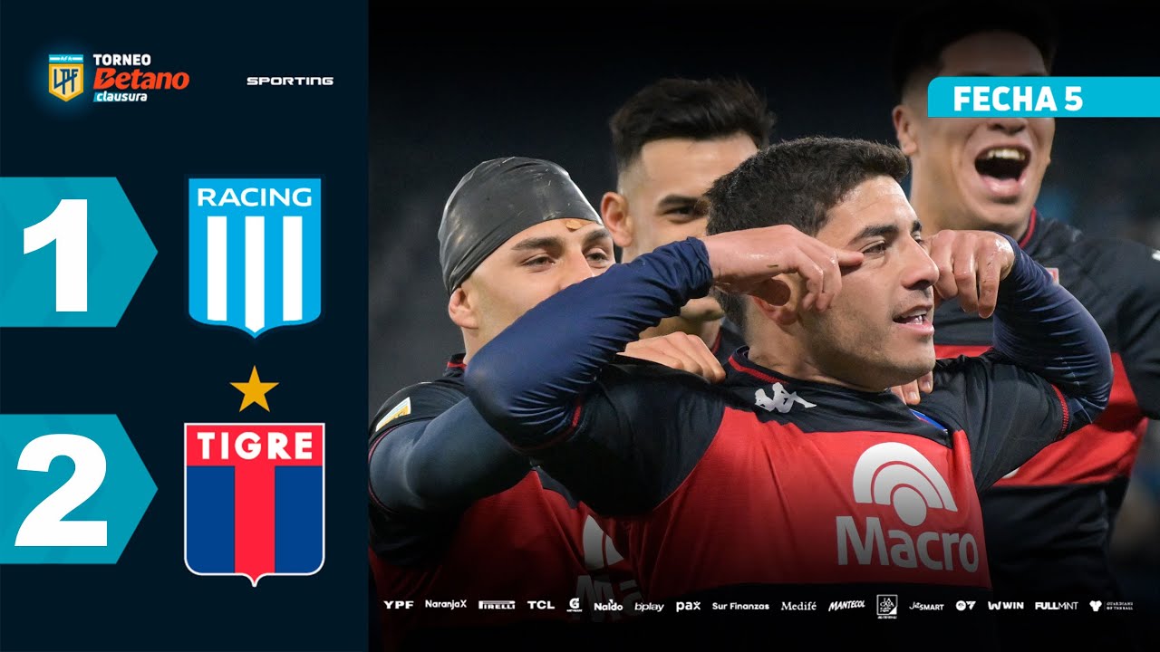 RACING 1 - 2 TIGRE | Resumen del partido | #TorneoBetano Clausura 2025